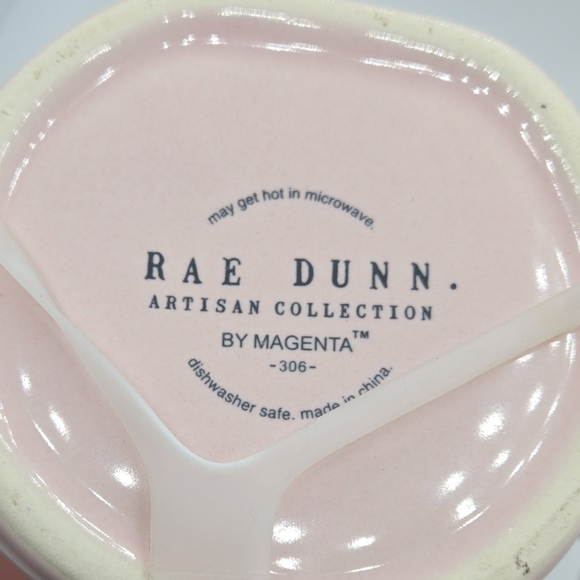 Rae Dunn Bunny Kisses Pink Ceramic Mug with Bunny Topper - Picture 4 of 5